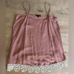 La Fee Verte Anthropologie silk rose cami tank nwot